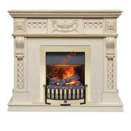 Электрокамин Dimplex Corsica с очагом Danville Brass FB2 слоновая кость