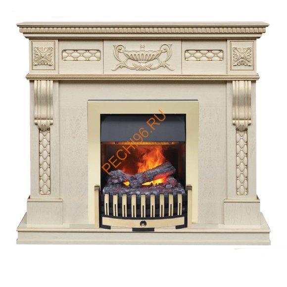 Электрокамин Dimplex Corsica с очагом Danville Brass FB2 слоновая кость