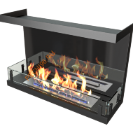 Биокамин ZeFire STANDART торцевой 700 со стемалитом