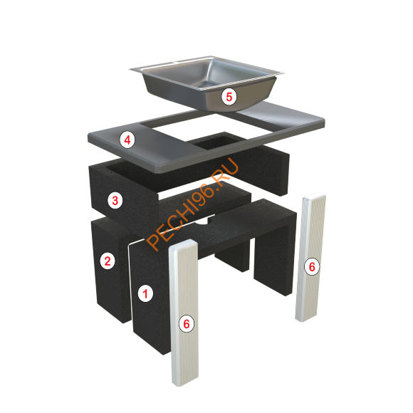 Стол мойка Барбекю центр Боярыня угловой белый