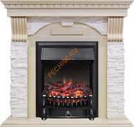 Электрокамин Royal Flame Dublin Слоновая кость с патиной с очагом Fobos FX