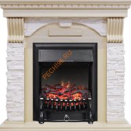 Электрокамин Royal Flame Dublin Слоновая кость с патиной с очагом Fobos FX