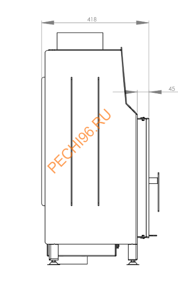 Каминная топка Hitze STMA59X43S