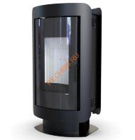 Печь-камин DEFRO HOME OVAL, 9кВт черная сталь