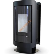 Печь-камин DEFRO HOME OVAL, 9кВт черная сталь